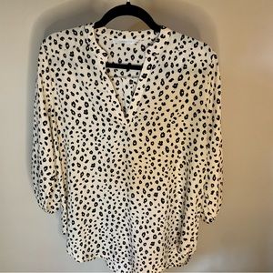 EUC LUSH Brand Animal Print Top Size L